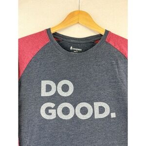 Cotopaxi Do Good Baseball Tee Shirt Mens M Navy Red 3/4 Sleeve